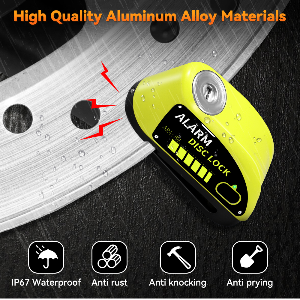 Extractme Motorrad Alarm Scheibenbremse Schloss 120dB Fahrrad Rad Disk Vorhängeschloss Sicherheit Diebstahlsicherung Rolle Alarma Motocicleta