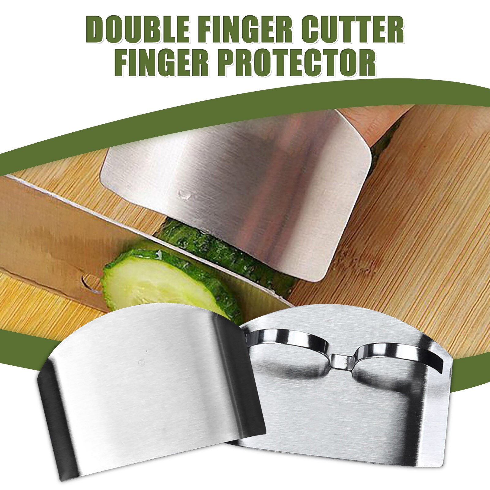 Outils de cuisine de garde de doigt d'anti-coupe de protège-doigts d'acier inoxydable: B