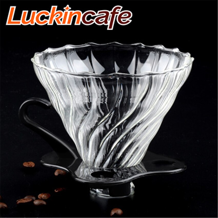 -Resistente ao calor filtro de vidro do copo de café de uma xícara de mãos domésticos lavado pote definir sua V60 funil de gotejamento pote de café