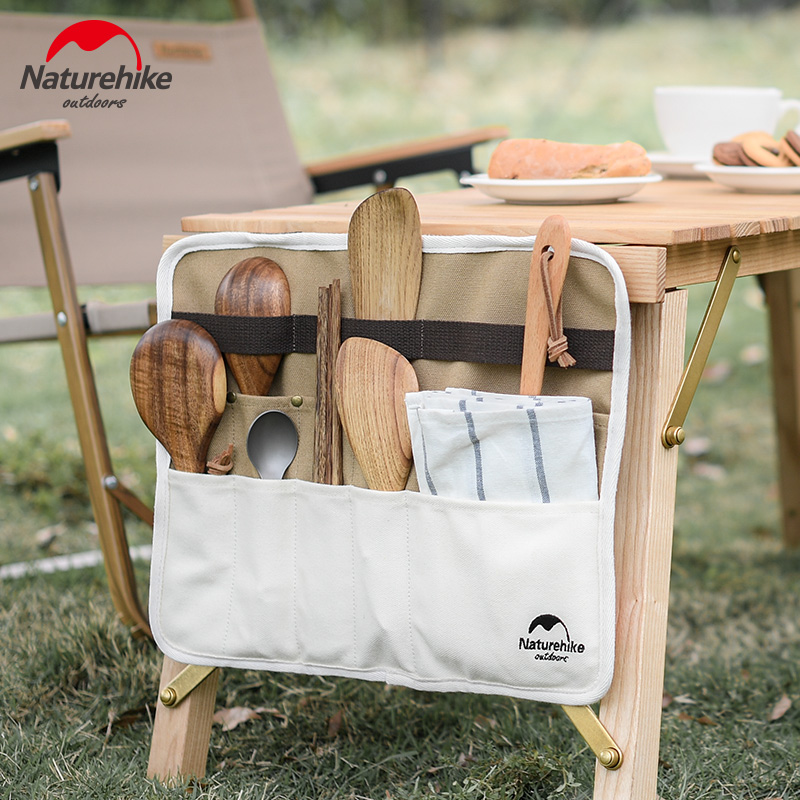 Naturehike bestik opbevaringspose holder camping bordservice spisepinde ske gaffel arrangør udendørs picnic bbq opbevaringspakke