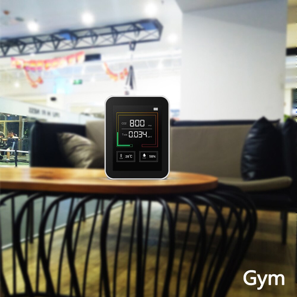 1pc Portable CO2 Monitor Temperature Humidity Monitor Infrared NDIR CO2 Detector Indoor Air Detection