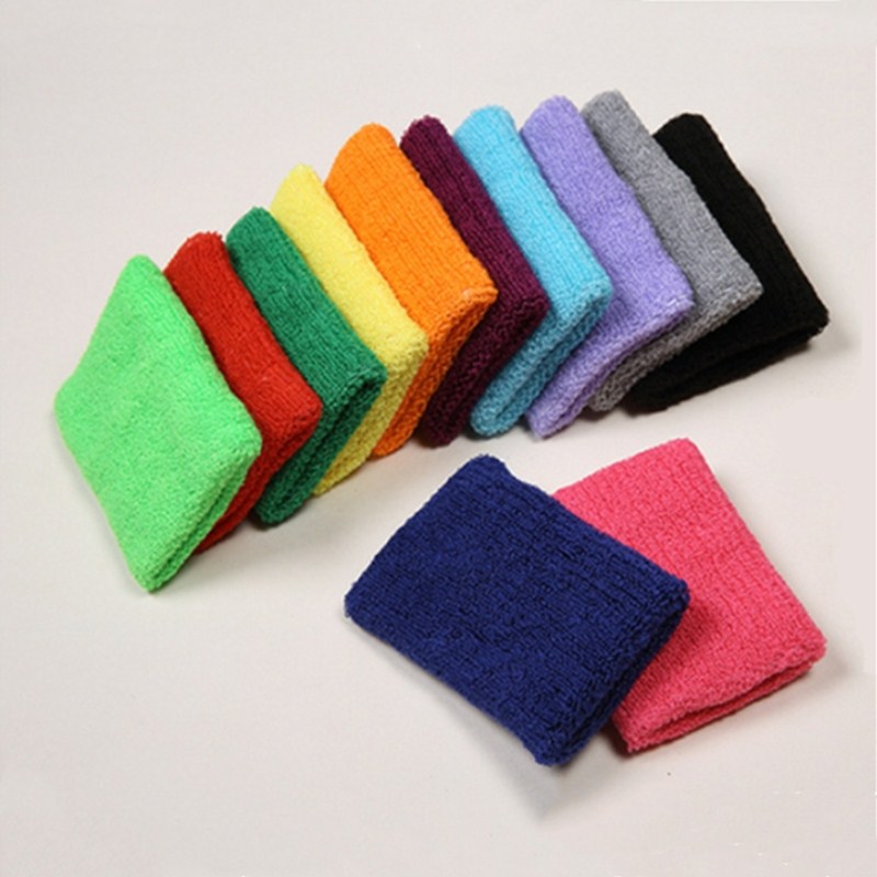 1pc Wristbands Sport Sweatband Hand Band Sweat Wrist Support Brace Wraps Guards For Gym Volleyball Basketball Teennis