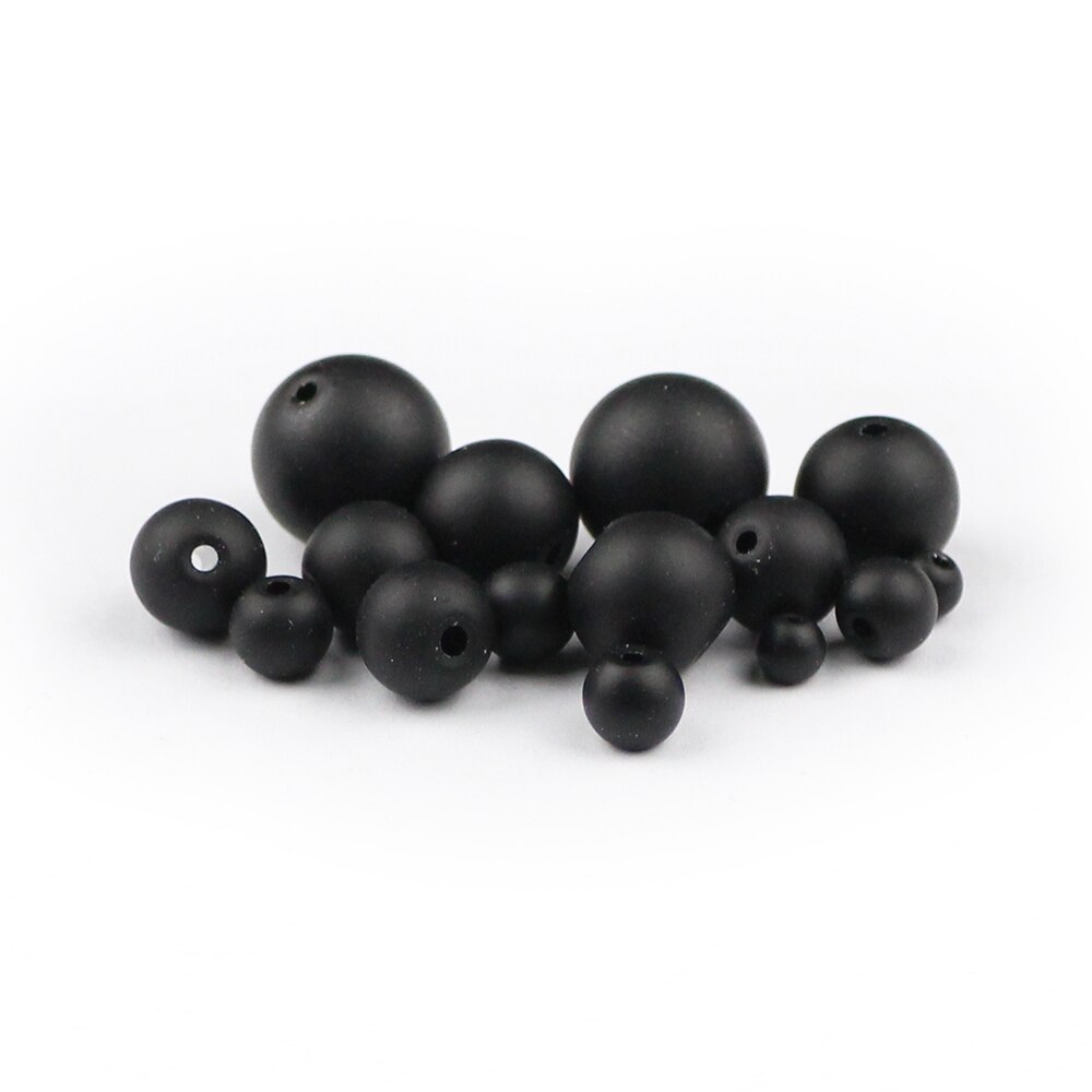 BTFBES AAA Natural Matte Obsidian Stone Beads Top Black Round Loose Beads 4 6 8 10 12mm Ball DIY Jewelry Bracelet Making