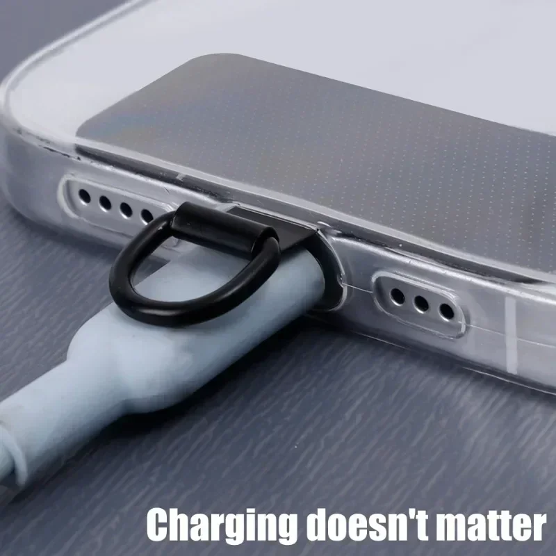 Metal Phone Tether Tab with Anti-Scratch Film Universal Mobile Phone Lanyard Gasket Replacement Stainless Steel Phone Patch Pads