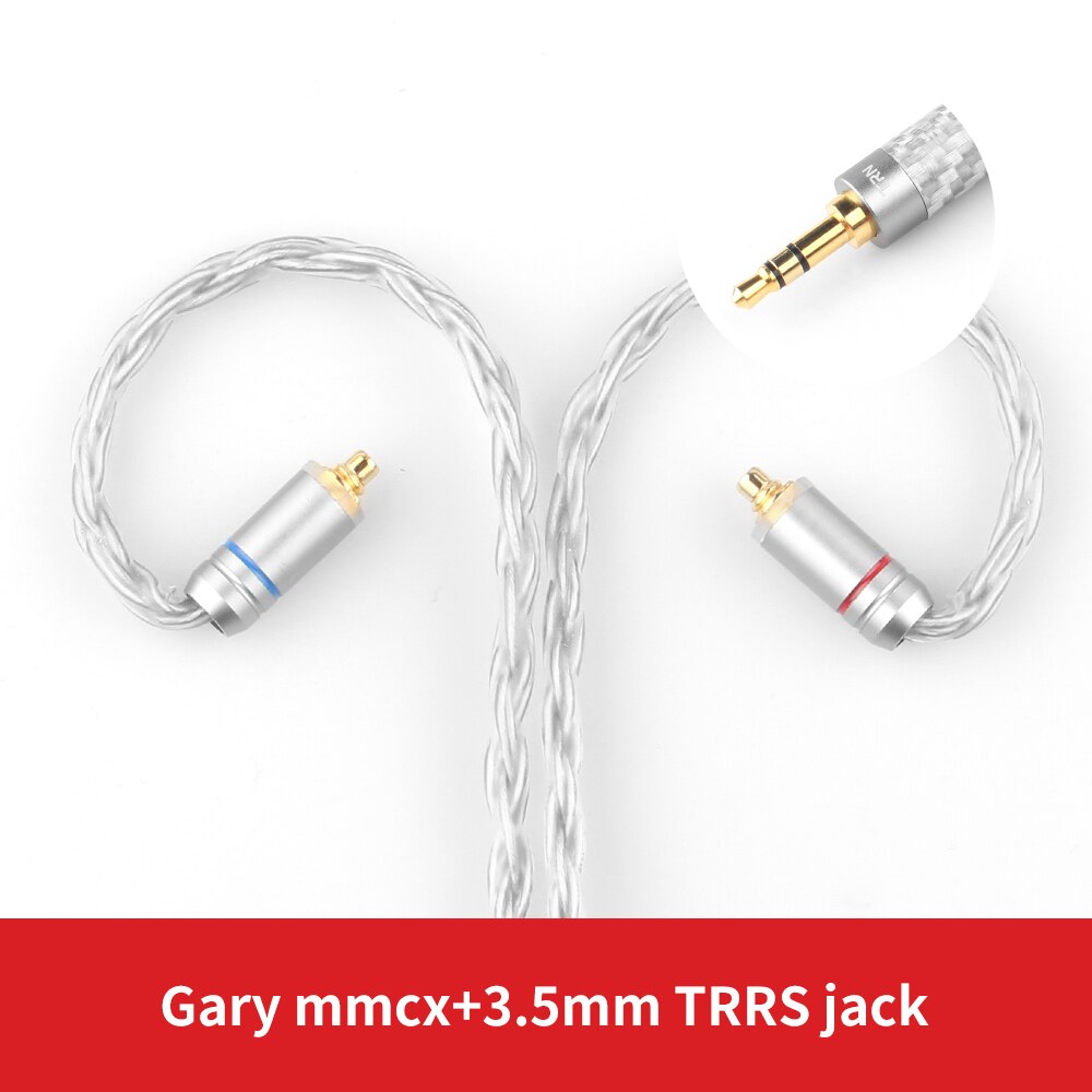 TRN 16 Core Silber Überzogene Kopfhörer Kabel 2,5mm 3,5mm 4,4mm zu 0,75 0,78 2pin mmcx Ausgewogene Hifi ersatz Kopfhörer Kabel