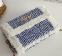 Bolsa de tejido artesanal moderna, bolso de lana de tela de malla, hecho a mano, con gancho de pestillo, bolso de hombro práctico, accesorios