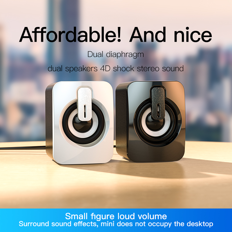 Bedrade Computer Speakers Pc Klankkast Hifi Stereo Speaker Voor Pc Laptop Notebook Computer Niet Bluetooth Luidsprekers