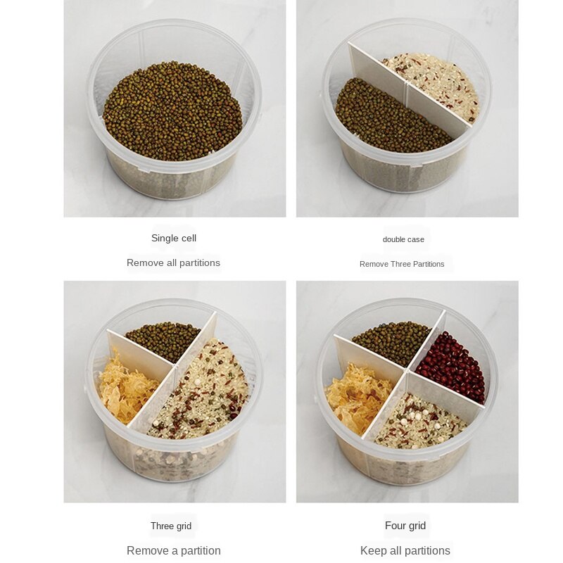 Sealed Multigrain Grain storage tank Compartment Barrel Kitchen Grain Storage Box Transparent Cereal Food Storage Containers Jar