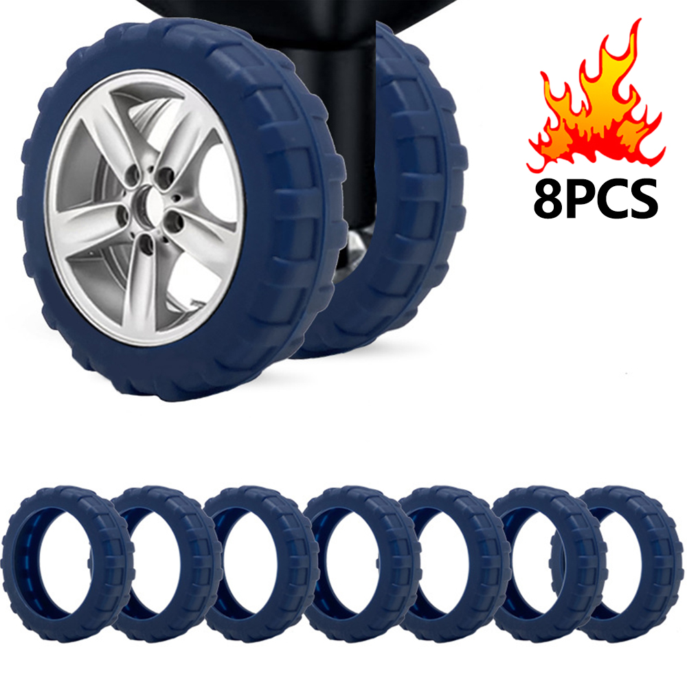 8 stks/set Koffer Onderdelen Assen Reisbagage Caster Schoenen met Stil Geluid Verminderen Wiel Slijtage Koffer Wielen ProtectionCoverzmt
