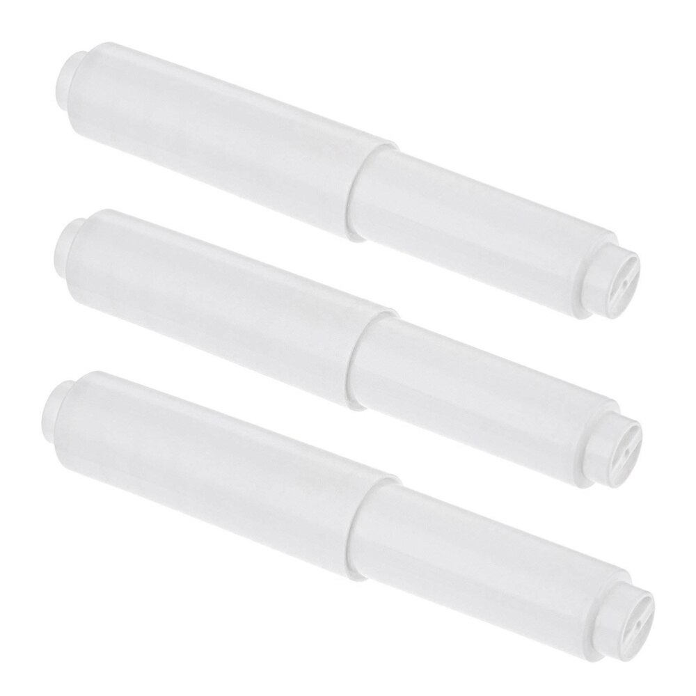 3pcs Bathroom Towel Spring Coil Rod Paper Winder Holer Flexible (Silver)
