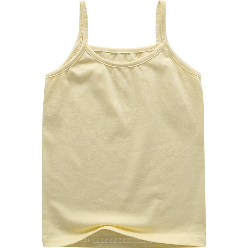 Melario Top for Kids Girls 2020 Kids Girl camisole Summer Girls intimo solido abbigliamento per bambini gilet Baby Soft abbigliamento per bambini: AH337 Yellow
