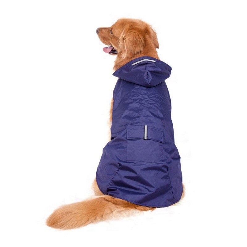 Reflekterande hund regnjacka regnjacka jumpsuit vattentät husdjurskläder säkerhetsregnkläder för husdjur små medelstora hundar valp vovve