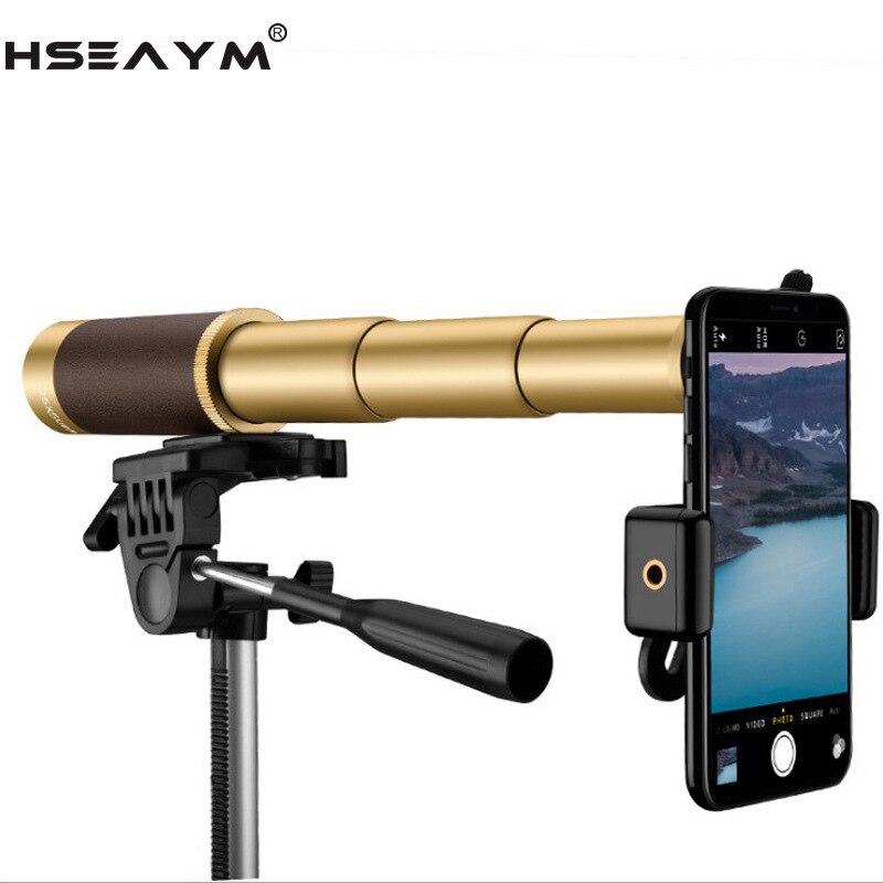HSEAYM 25X50 Pirate Telescope Monocular BAK4 Portable Low Light Level Night Vision Aluminum Alloy HD Broadband Green Film