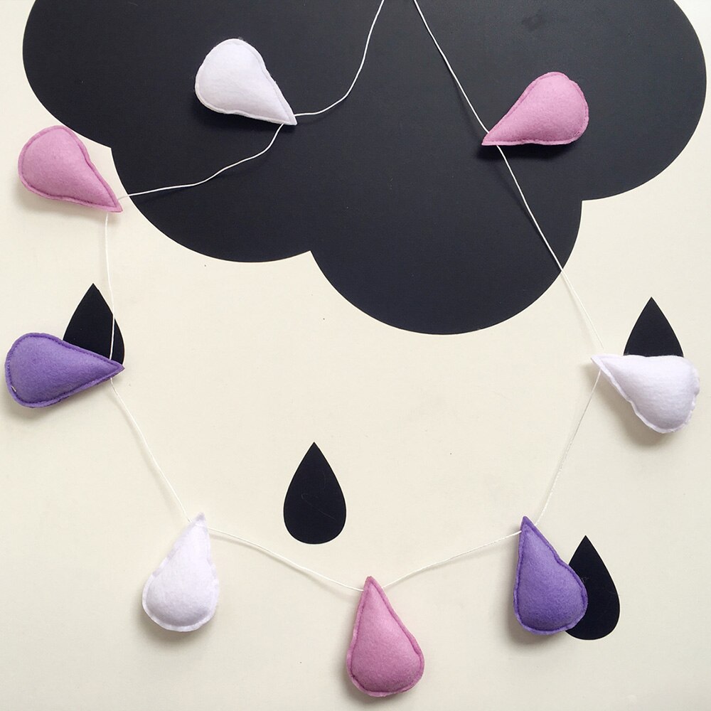 Baby Bumper Voor Pasgeborenen Baby Room Decor Rainbow Regendruppels Opknoping Muur Kinderen Tent Kamer Decoratie Bumper Fotografie Props: Rainbow-7