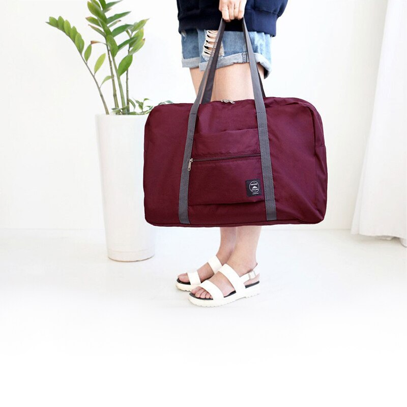 Sacs de voyage de grande capacité de sacs de rangement de vêtements de voyage sacs de voyage portables pour femmes sacs de voyage pliants multifonctions: WineRed