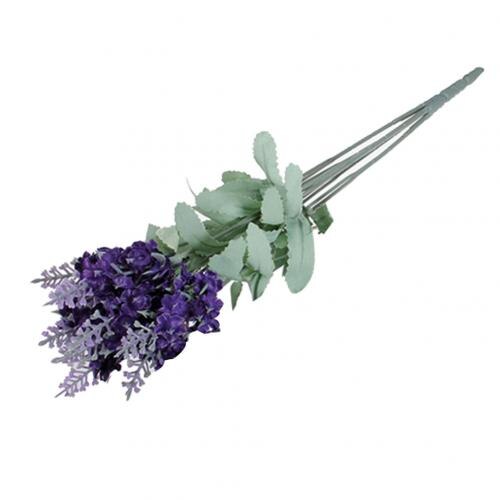 Artificial Provence Lavender Silk Flower Bouquet Wedding Home Party DIY Decor 10 Heads Purple Light Fragrance Home Garden Decors: Dark Purple