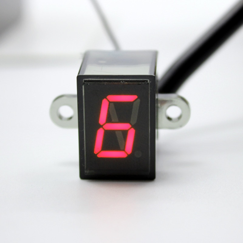 Nuoxintr 6 Speed Black Universal Motorcycle Digital Display Led Motocross Off-road Moto Light Neutral Gear Indicator Monitor