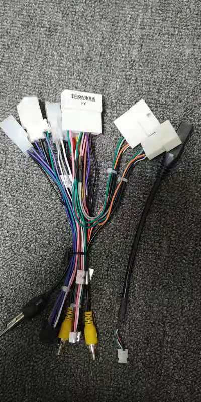 Panel adaptador de marco de dvd para coche, instalación de montaje en tablero, 10,1 pulgadas, 2DIN, para TOYOTA COROLLA , rueda izquierda: Only power cable