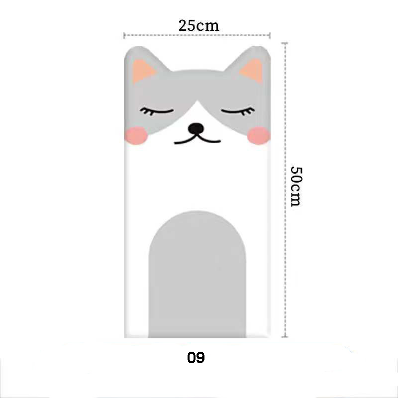 Cat Self-Adhesive Bed Headboards Anti-Collision Tatami Kids Bedroom Decor Stickers Tete De Lit Cabecero Decoration Aesthetic: 09