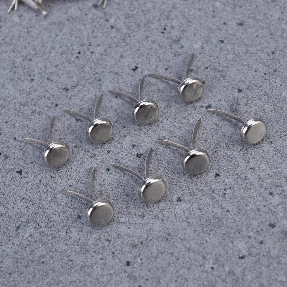 200-Piece Silver Iron Durable Metal Paper Fasteners Office Brads Brad Fastener Metal Brads for Crafts DIY: Silver
