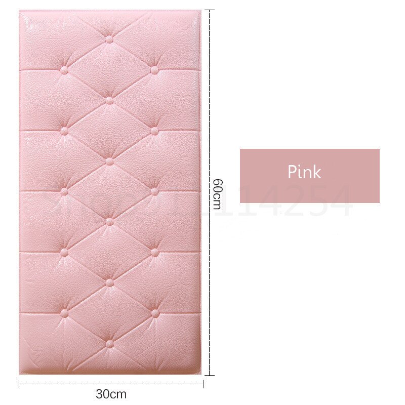 3d Foam Self-adhesive Wall Stickers Bedside Living Room Bedroom Anti-collision Cool Soft Bag Cushion Padded Tat Bed Wall Sticker: E