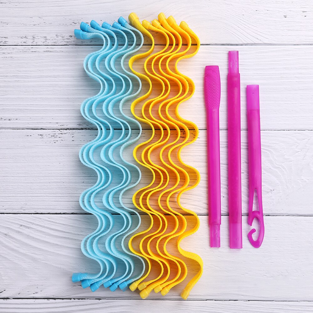 Bigoudi de Cheveux magique 12 Pièces/24 Pièces BRICOLAGE Portable Curling Lrons Vague Curling Lrons Durable De Maquillage De Beauté Curling Styling Outils