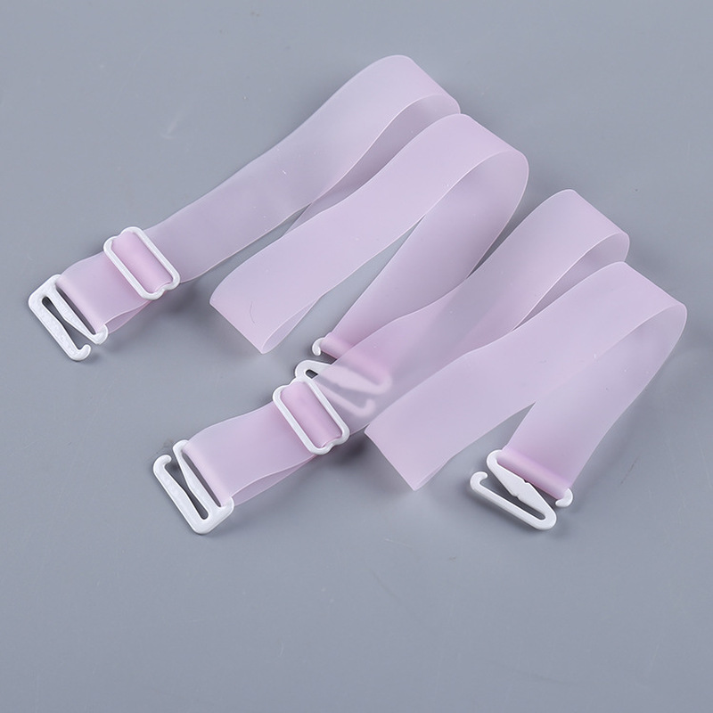 Women 1.8cm Wide Backless Clear Bra Straps Non Slip Transparent Bra Strap Adjustable Bra Extender Accessories