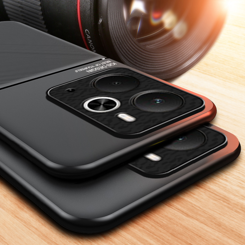 Slim Non-Slip Portective Case For Realme 14 5G With Metal Plate Magnetic Car Holder Cover For Realme 14 5G