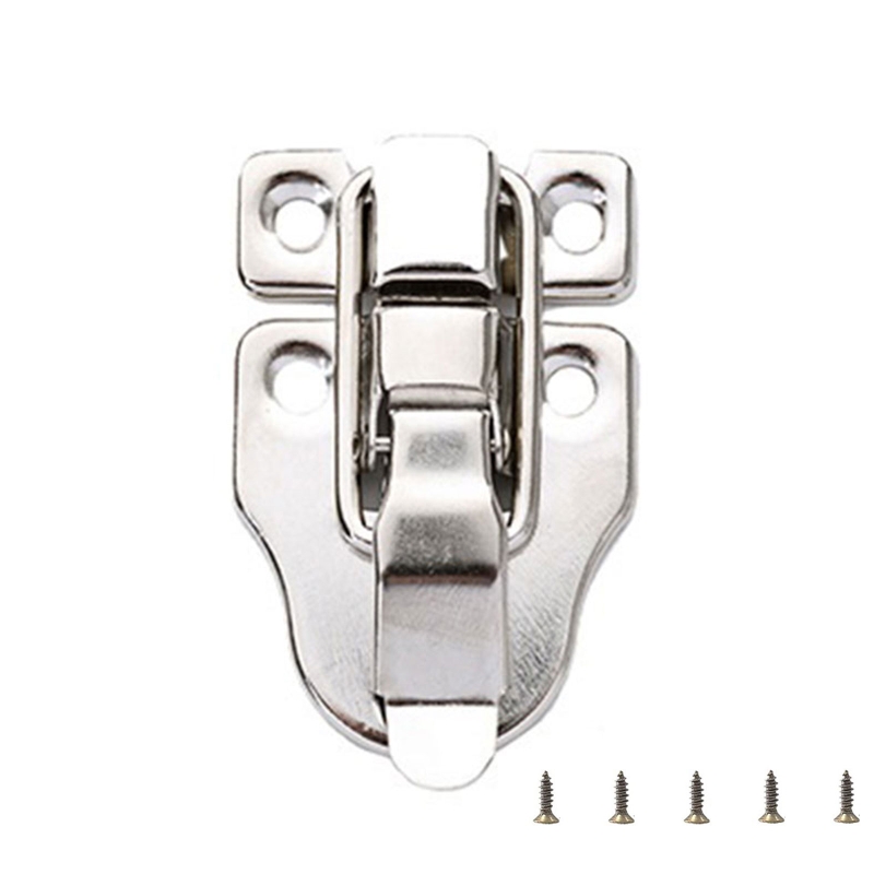 Antique Jewelry Box Lock Latch Wooden Box Decorative Buckle Lock Heavy Duty Iron Suitcase Cabinet Hinge Easy to Install