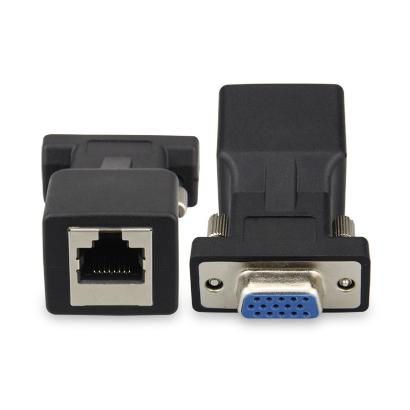 VGA Extender Male to LAN CAT5e/6 RJ45 Network Ethernet Cable Up to 20M Female Adapter VGA UTP for PC Laptop Computer Projector