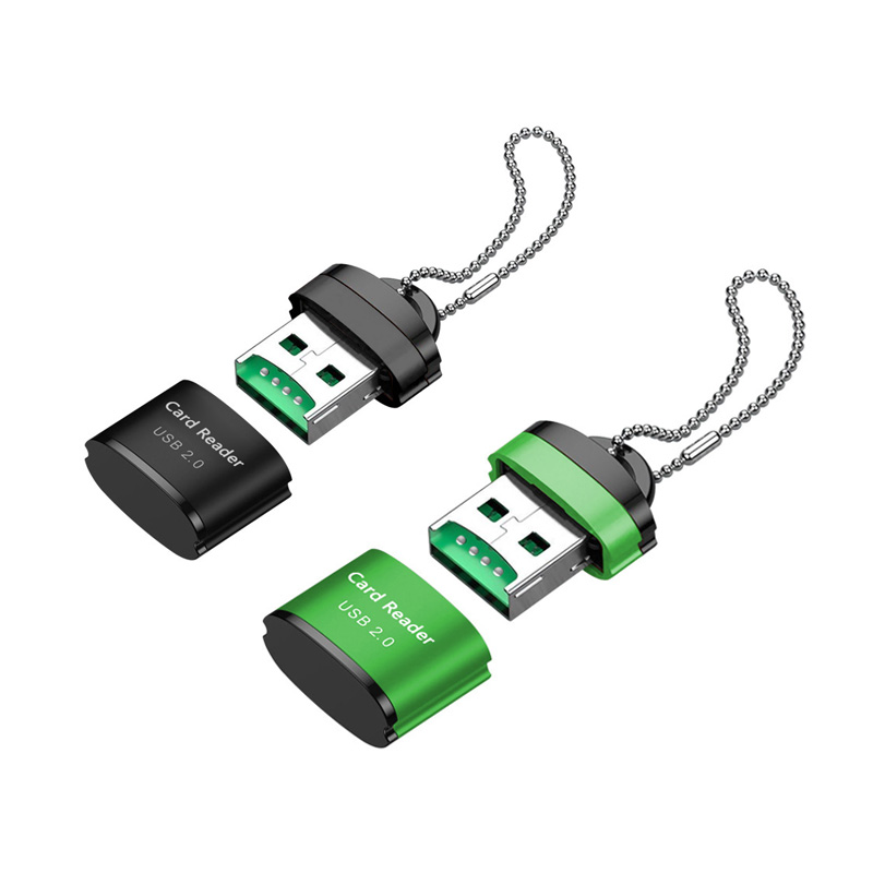 1PCS Mini USB for Micro SD TF Card Reader USB 2.0 Mobile Phone Memory Card Reader High Speed USB Adapter For Laptop Accessories: Turquoise