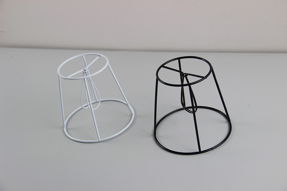 3 pièces Dia12cm fer abat-jour fil cadre bricolage Kit de fabrication ensemble abat-jour cadre, pince sur