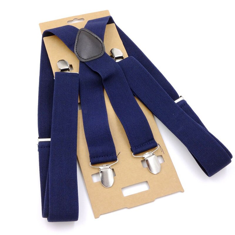 Mann bukseseler bredde 3.5 centimeter suspensorios para hombre justerbare seler kvinner populær 4 klips ensfarget: 04