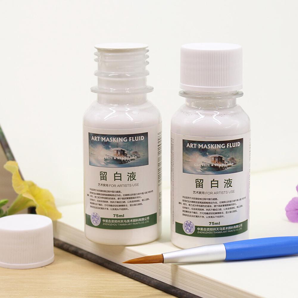 1PC Watercolor Media Masking Ink The White Liquid Of Watercolor Bottle Needle White Gel Liquid Tube Syringin Painting White V6W4