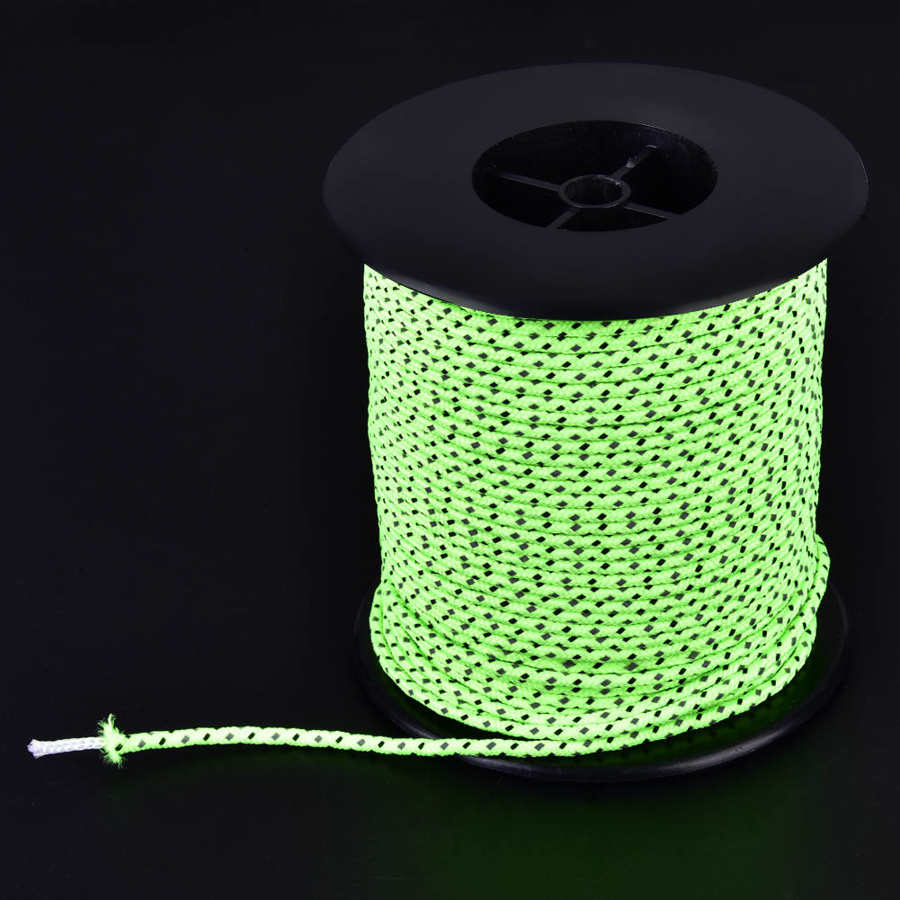 20/50m reflekterende telt reb nylon telt line snor paraply paracord reb camping vandre telt tilbehør