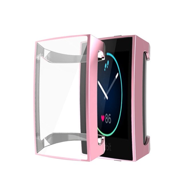 Screen Protector Case For Fitbit Charge 4 Watch Case TPU Protective Cases Frame For Fitbit Charge 4 3 Smart Bracelet Cover Shell: Rose Pink / Fitbit Charge 3