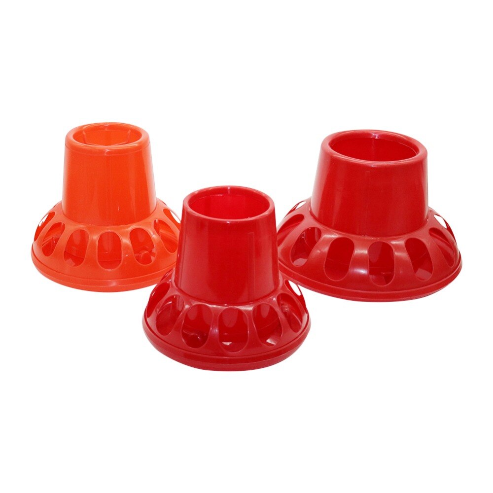 1.5Kg, 2Kg, 3Kg Chicken Quail Automatic Feeder Red Plastic Poultry Feed Bucket Chicken coop Feeder Farm equipment 1 Pc