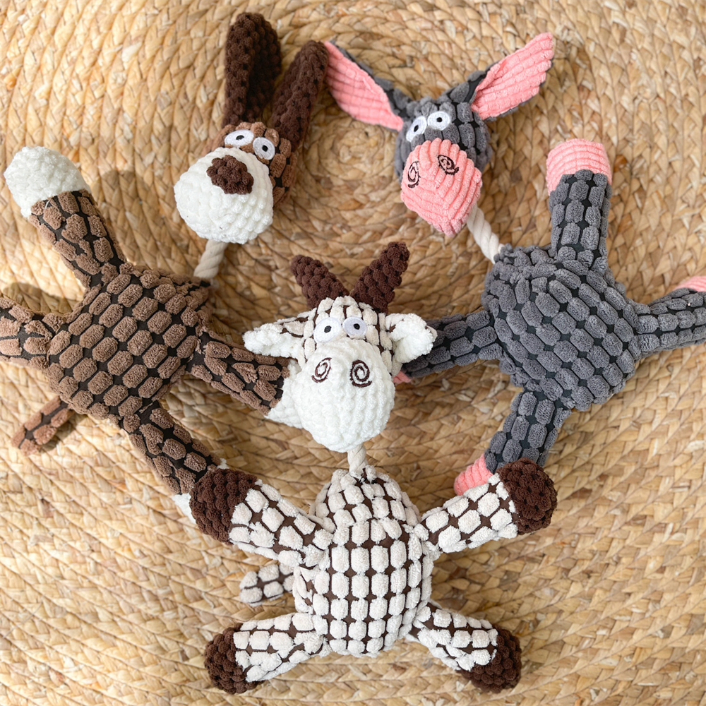 Brinquedo de pelúcia para cachorro, burro de pelúcia, brinquedo para cães de estimação, resistente à mordida, brinquedo com casca bb, brinquedos estridentes para cães, produtos para animais de estimação, acessórios para cães
