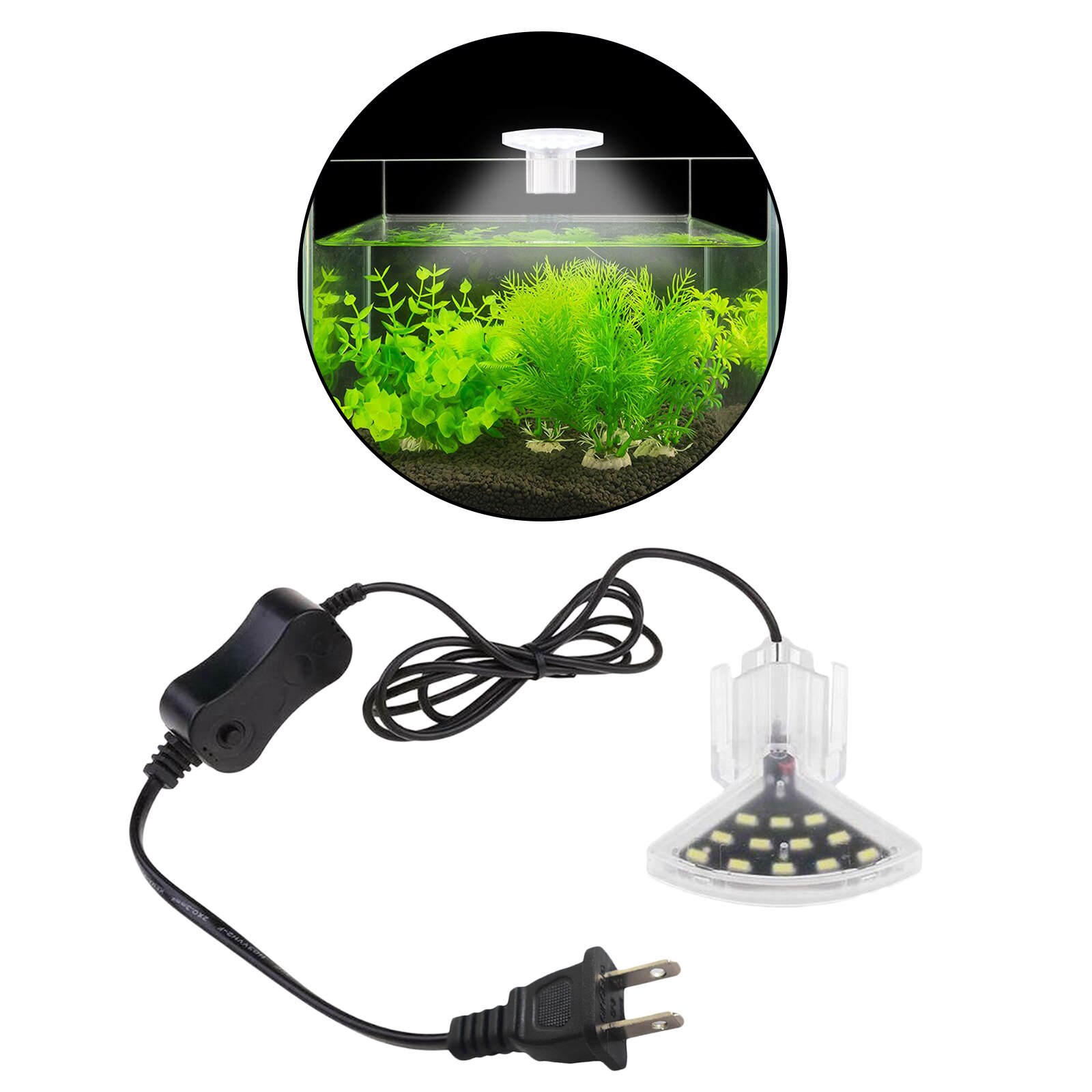 Mini Clip impermeable Luz de acuario LED tanque plantas acuáticas lámpara de cultivo decoración del hogar