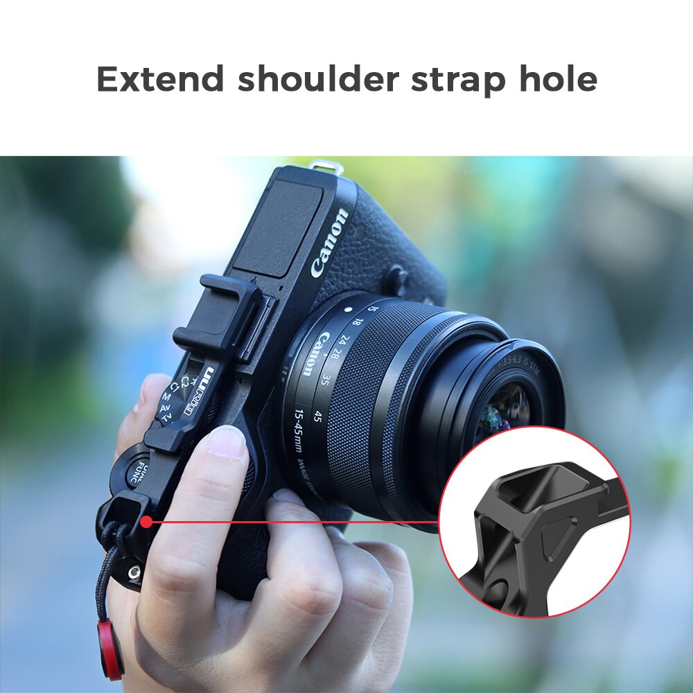 Uurig R038 Koude Schoen Beugel Verlengen Koude Schoen Mount Microfoon Vullen Licht Voor Canon M6 Mark Ii Dslr Camera Accessoires