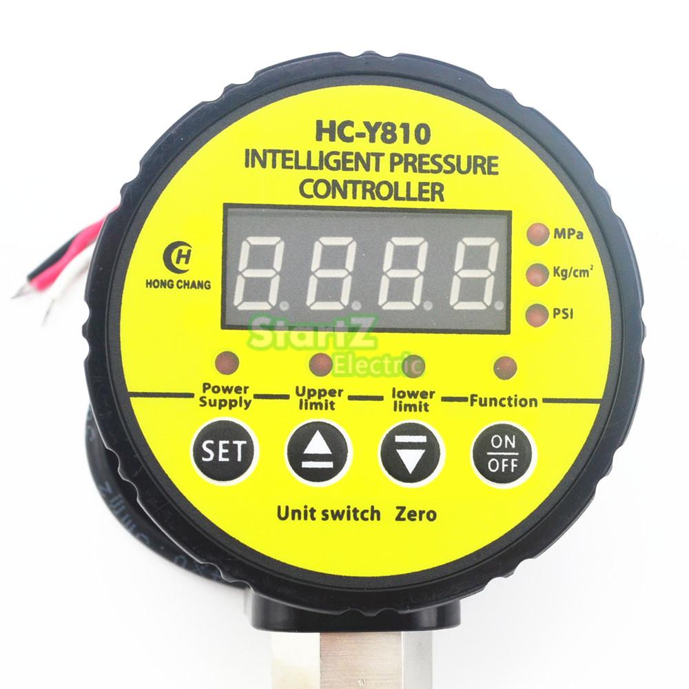AC220V 0-40Mpa Air Compressor Pressure Switch Digital Pressure Gauge Relay output