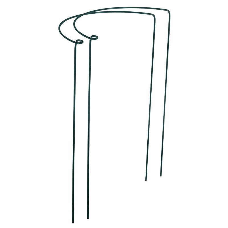 2 Pcs Garden Bracket Fence Flower Plant Support Stakes Semi Circular Metal Frame for Garden K888
