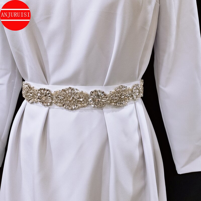 Bridesmaid Satin Bridal Belt Rhinestone Belts For Women Thin