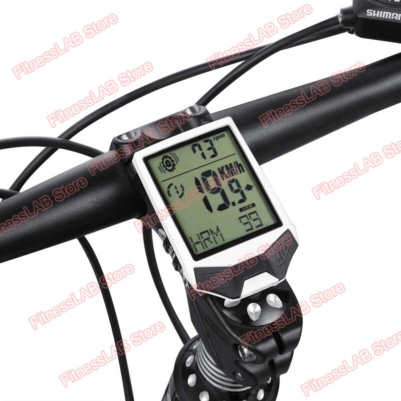 Draadloze fietscomputer fiets kilometerteller snelheidsmeter groot lcd-scherm 3 in 1 fietscomputer met cadans hartslagmeter