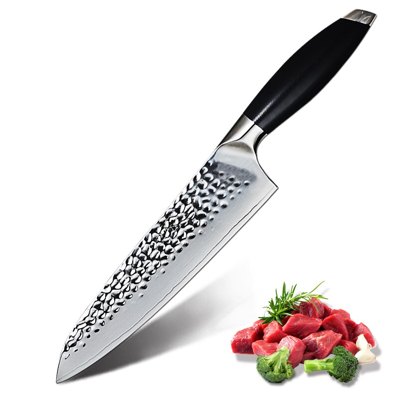 FANGZUO-cuchillo de acero inoxidable 440C, herramienta de cocina con mango forjado G10, Utilidad de Chef de 8 &quot;y 5&quot;, 7&quot;: YI-ZC-8