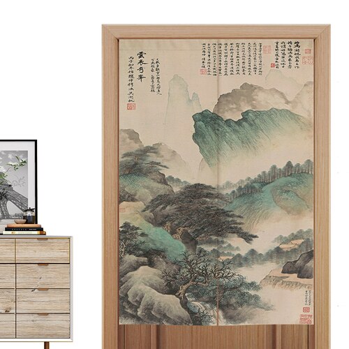 Chinesische Landschaft Tür Vorhang Küche Schlafzimmer Schlecht Halbe Vorhang Feng Shui Vorhang
