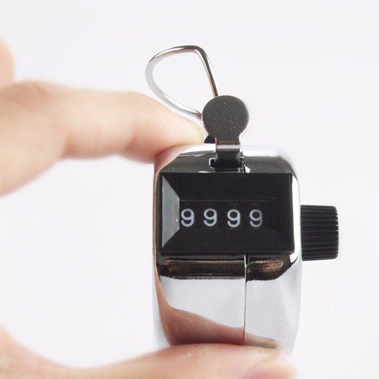 Best Selling Manual Counter Portable Handy 4 Digits Metal Tally Number Golf Test Lap Counter Number Clicker Manual Sportwatch #e