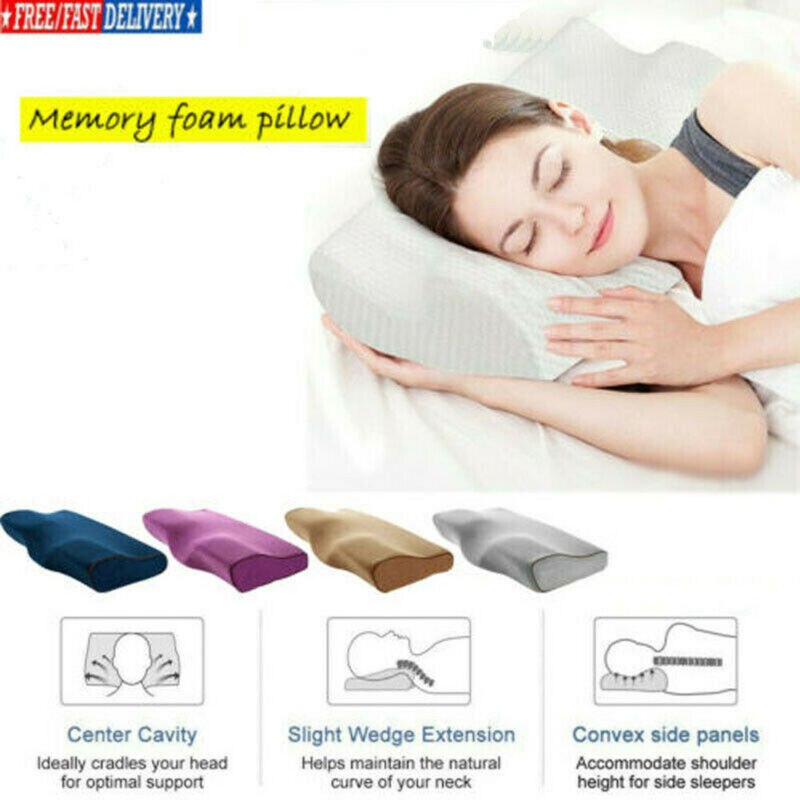 Contour Memory Foam Pillow Orthopedic Sleeping Ergonomic Cervical for Neck Pain Luxury Bamboo Contour Neck Head Back Support