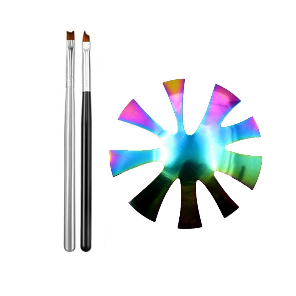 1/3Pcs Pro 9 Sizes Easy French Smile Cut Nail Cutter Almond shape V Line Tips ATrimmercrylic Nail Cutter Tool Kit Manicure Edge: Style C Kit