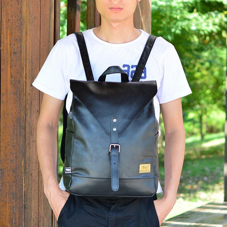 X-online – sac d'école vintage en cuir pour hommes, sac à dos pour étudiants, 031717